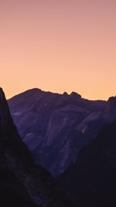 Preview wallpaper mountains, silhouettes, evening, landscape