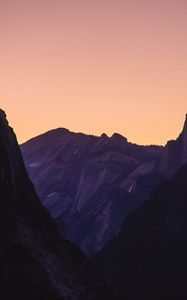Preview wallpaper mountains, silhouettes, evening, landscape