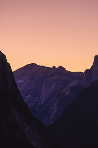 Preview wallpaper mountains, silhouettes, evening, landscape