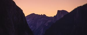 Preview wallpaper mountains, silhouettes, evening, landscape
