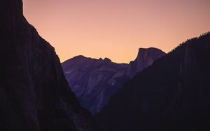 Preview wallpaper mountains, silhouettes, evening, landscape