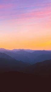 Preview wallpaper mountains, silhouettes, sunset, iran