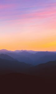 Preview wallpaper mountains, silhouettes, sunset, iran