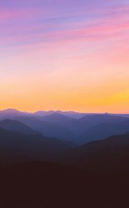 Preview wallpaper mountains, silhouettes, sunset, iran