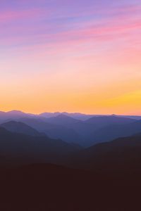 Preview wallpaper mountains, silhouettes, sunset, iran