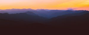 Preview wallpaper mountains, silhouettes, sunset, iran