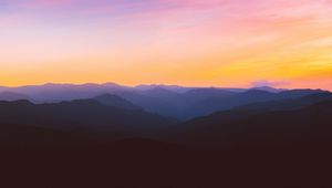 Preview wallpaper mountains, silhouettes, sunset, iran