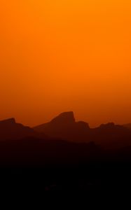 Preview wallpaper mountains, silhouettes, twilight, dusk, evening