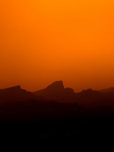 Preview wallpaper mountains, silhouettes, twilight, dusk, evening