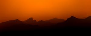 Preview wallpaper mountains, silhouettes, twilight, dusk, evening