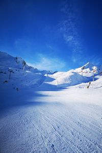 Preview wallpaper mountains, ski track, slope, ski, lifts