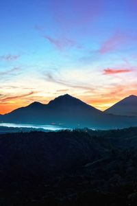 Preview wallpaper mountains, sky, bali, sunrise, kintamani, indonesia