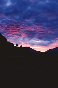 Preview wallpaper mountains, sky, clouds, sunset
