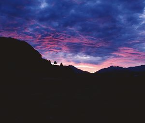 Preview wallpaper mountains, sky, clouds, sunset