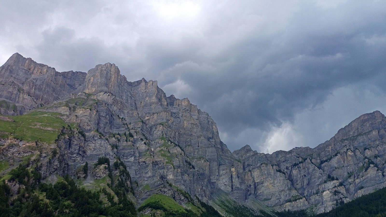 1600x900 Wallpaper mountains, sky, clouds, landscape