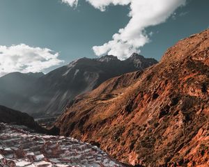 Preview wallpaper mountains, sky, contrast, cusco, peru