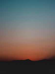 Preview wallpaper mountains, sky, gradient, dark, sunset