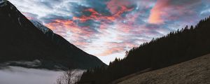 Preview wallpaper mountains, sky, grass, clouds, south tyrol, italy