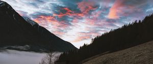 Preview wallpaper mountains, sky, grass, clouds, south tyrol, italy