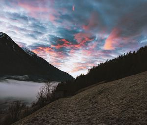 Preview wallpaper mountains, sky, grass, clouds, south tyrol, italy