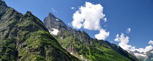 Preview wallpaper mountains, sky, grass, caucasus, nature