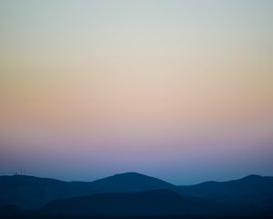 Preview wallpaper mountains, sky, horizon, sunset