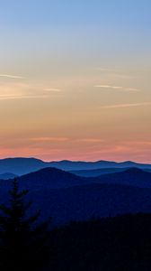 Preview wallpaper mountains, sky, horizon, vermont, united states