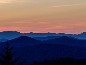 Preview wallpaper mountains, sky, horizon, vermont, united states