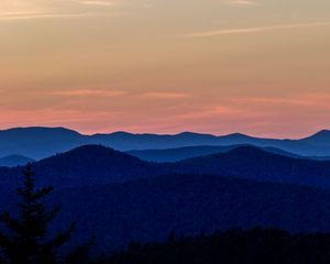 Preview wallpaper mountains, sky, horizon, vermont, united states