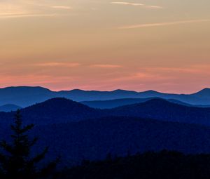 Preview wallpaper mountains, sky, horizon, vermont, united states