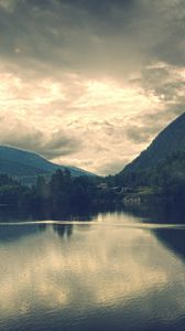 Preview wallpaper mountains, sky, lake, silence, emptiness, dullness