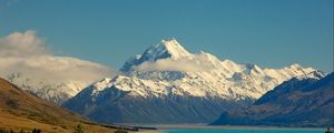 Preview wallpaper mountains, sky, lake, distance