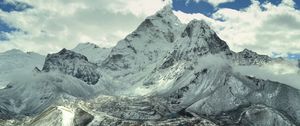 Preview wallpaper mountains, sky, light, peaks, snow