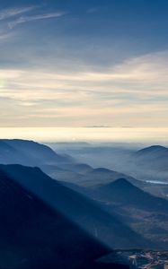 Preview wallpaper mountains, sky, mist