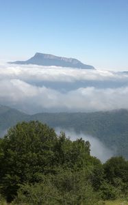 Preview wallpaper mountains, sky, mist, nature