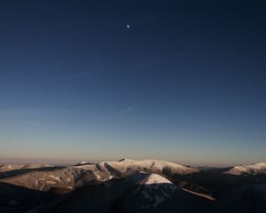 Preview wallpaper mountains, sky, night, vertex