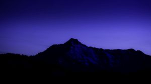 Preview wallpaper mountains, sky, night, purple