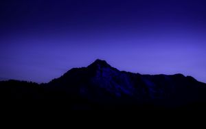 Preview wallpaper mountains, sky, night, purple