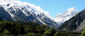 Preview wallpaper mountains, sky, snow, summit