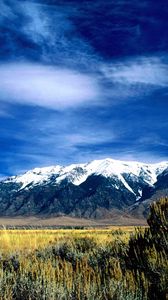 Preview wallpaper mountains, sky, top, idaho, blue