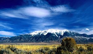 Preview wallpaper mountains, sky, top, idaho, blue