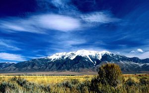 Preview wallpaper mountains, sky, top, idaho, blue