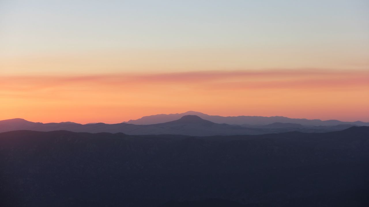 Wallpaper mountains, skyline, sunrise