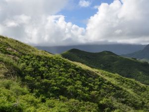 Preview wallpaper mountains, slope, grass, greenery, landscape