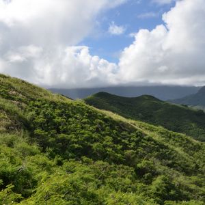 Preview wallpaper mountains, slope, grass, greenery, landscape