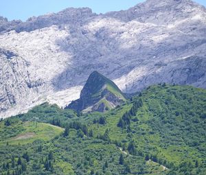 Preview wallpaper mountains, slope, grass, trees