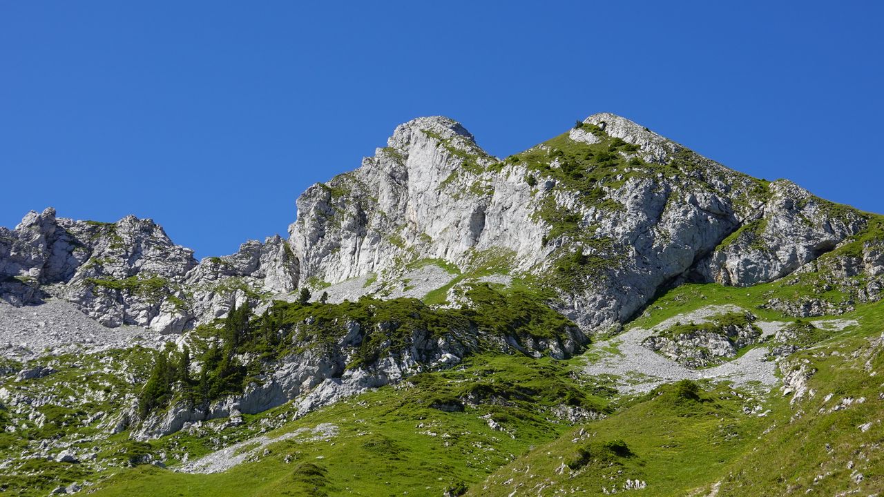 Wallpaper mountains, slope, grass, relief