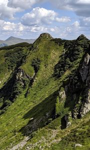 Preview wallpaper mountains, slope, greenery, landscape