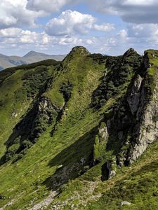 Preview wallpaper mountains, slope, greenery, landscape