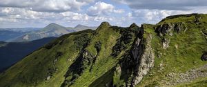 Preview wallpaper mountains, slope, greenery, landscape